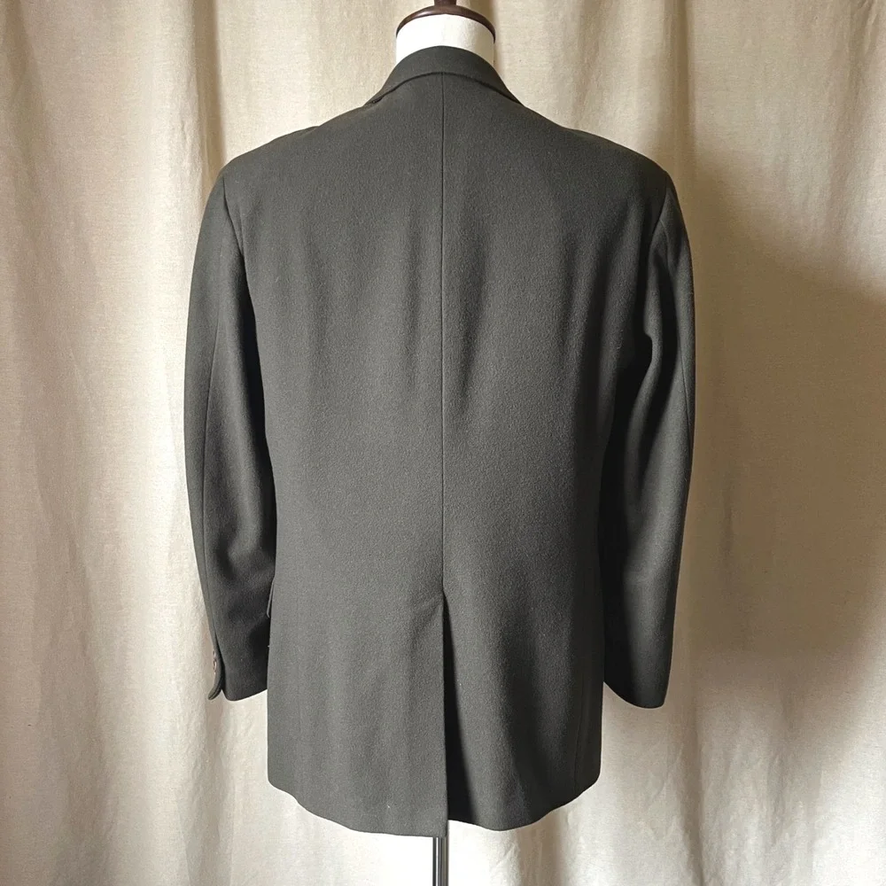 J.Crew Olive Green Wool Blazer 40L Mens 2 Button‎ Classic Sport Coat 90s USA